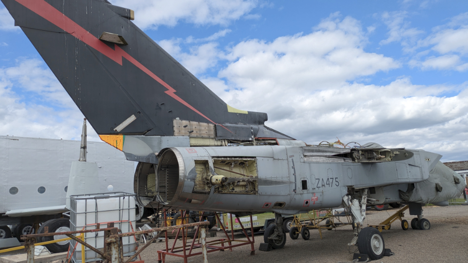 Back view of the Tornado GR1 ZA475 under construction.